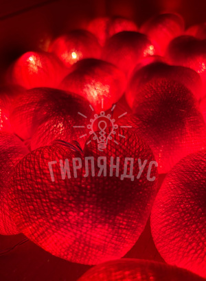 Сердечки из ниток "Красные"