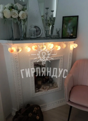 Сердечки из ниток "Розово-бело-серые"